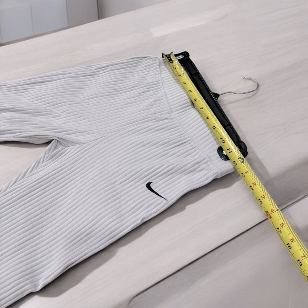 Nike Women's Sportswear High Waisted Ribbed Jersey Pants Ligtht Gray Small - Picture 10 of 10